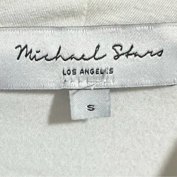 Michael Stars Vanessa White Eco Luxe Jersey Waterfall Draped Cardigan Size Small - Picture 6 of 8